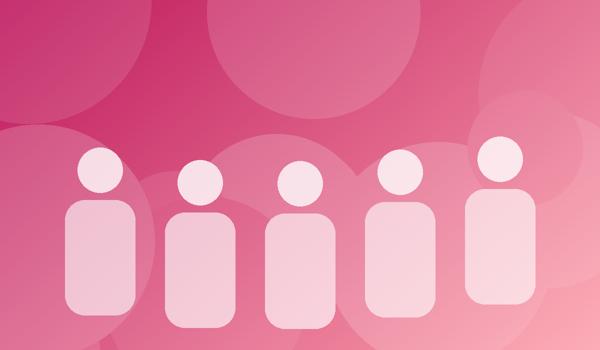 Ilustração em rosa representando o projeto de saúde